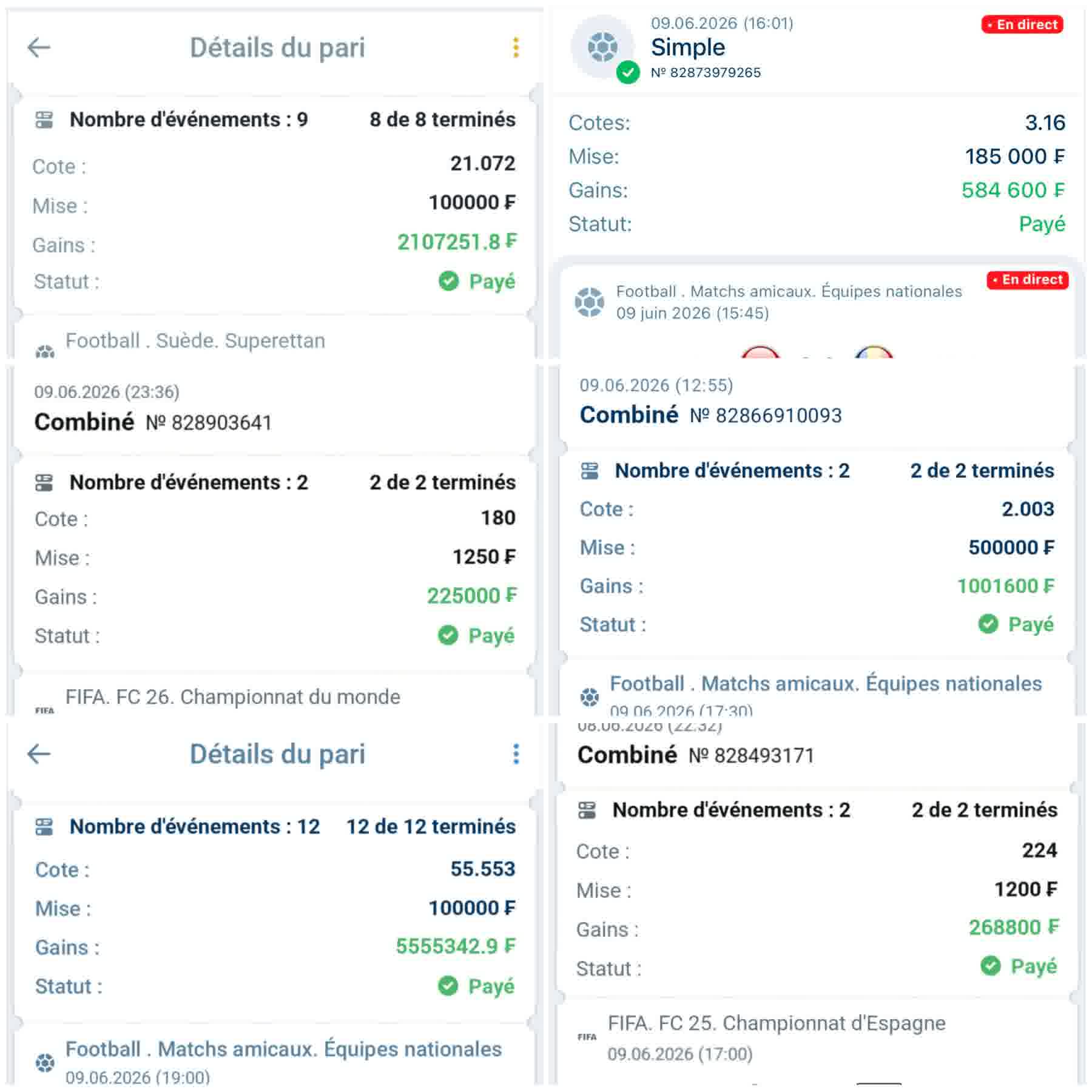 Coupon validé - GFDBET PRONO VIP